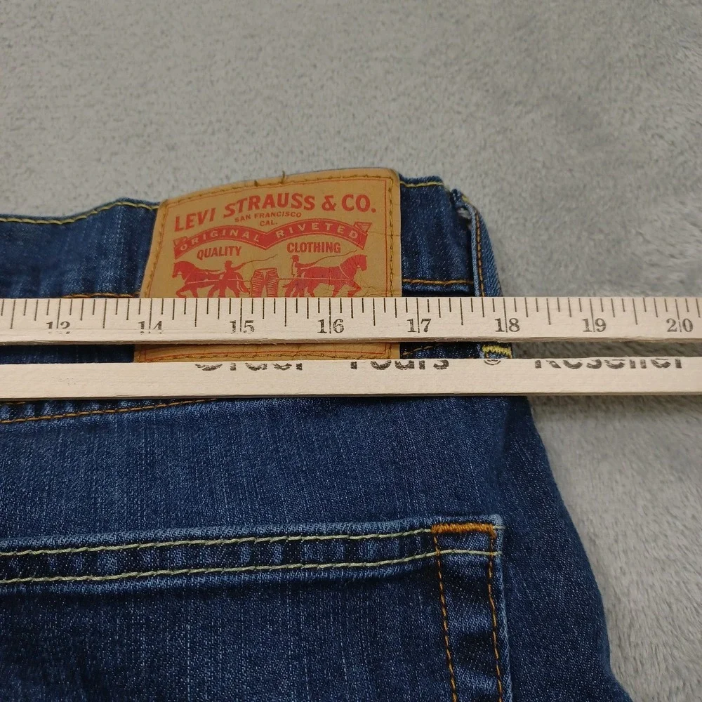 Levis 541 Jeans Mens 36x30 Blue Denim Distressed Athletic Tapered Preppy